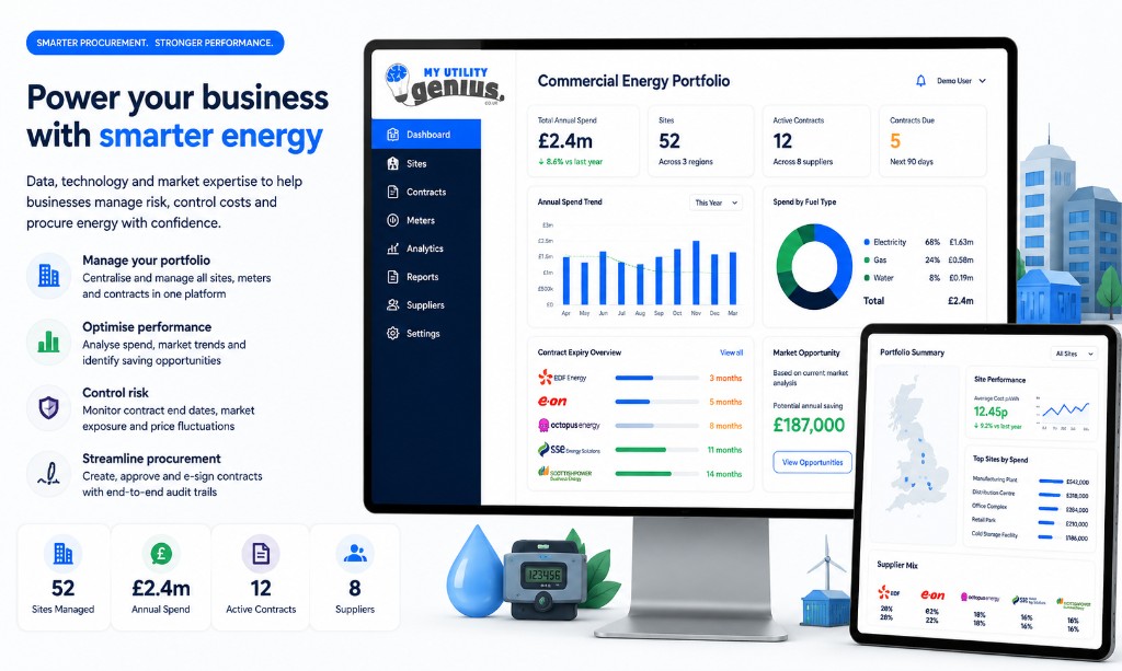 Power your business with smarter energy - commercial energy portfolio dashboard and analytics