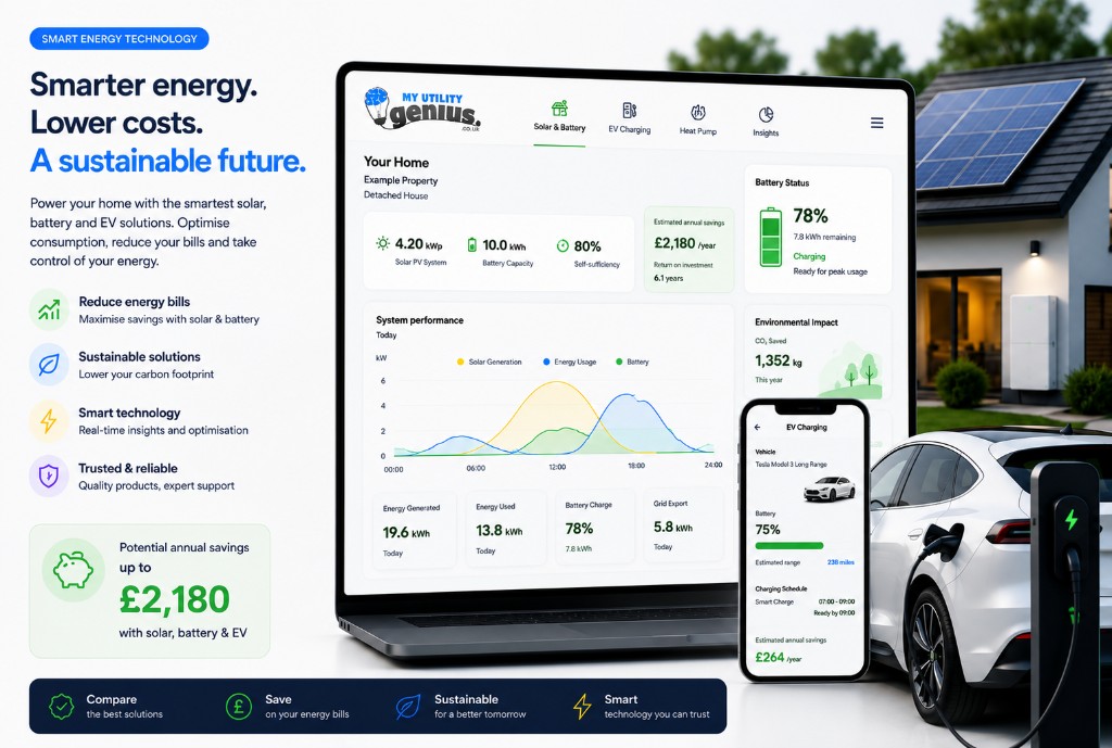 Smarter energy, lower costs — solar, battery and EV solutions on desktop and mobile
